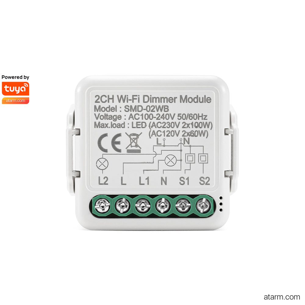 Module gradateur Wi-Fi 2 canaux SMD-02WB