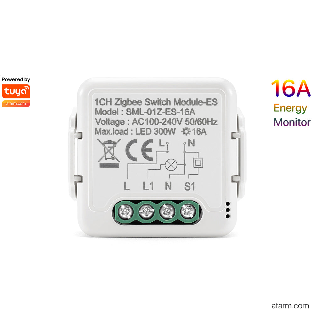 SML-01Z-ES-16A Module interrupteur 1 canal Zigbee 16A - Moniteur d'énergie