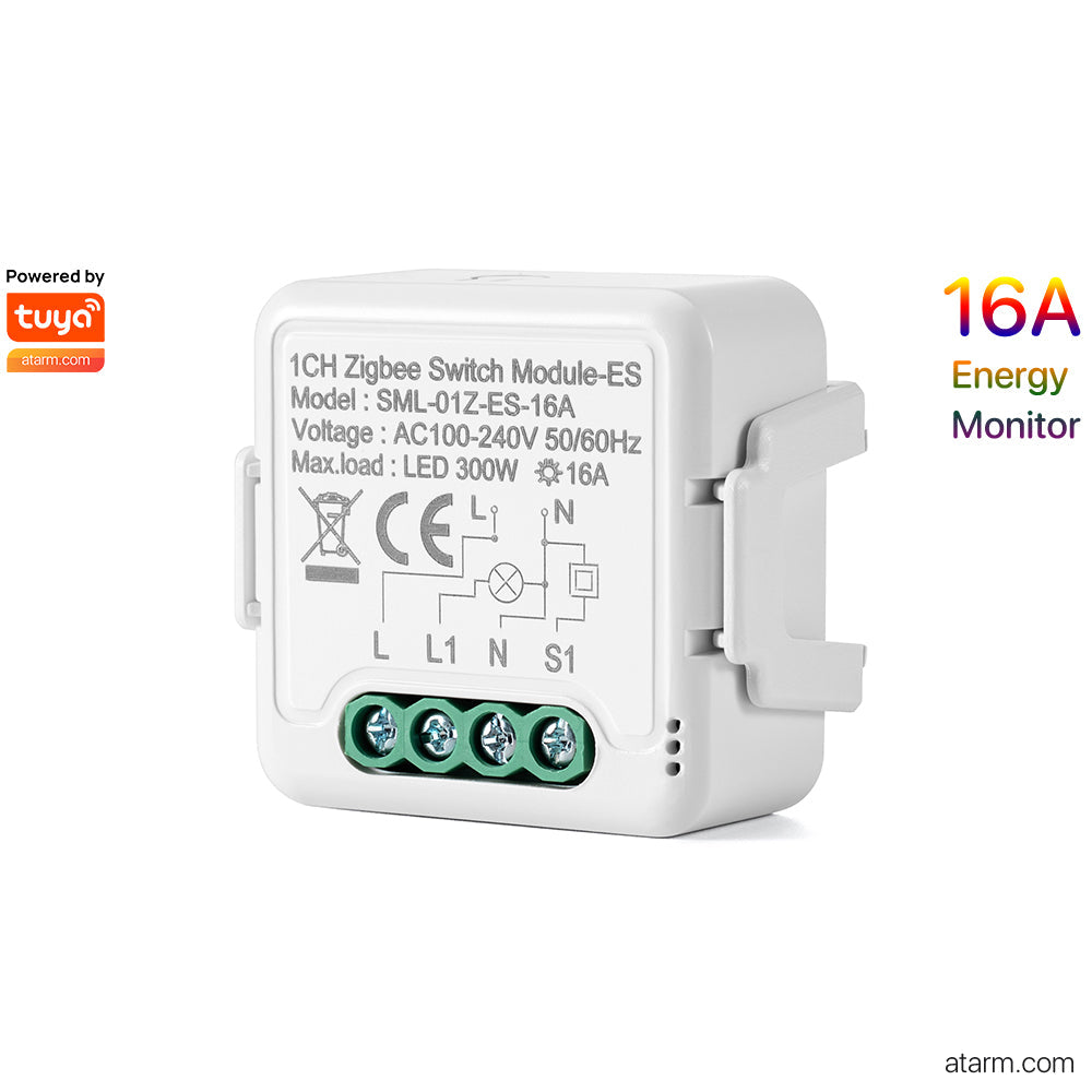 SML-01Z-ES-16A Module interrupteur 1 canal Zigbee 16A - Moniteur d'énergie