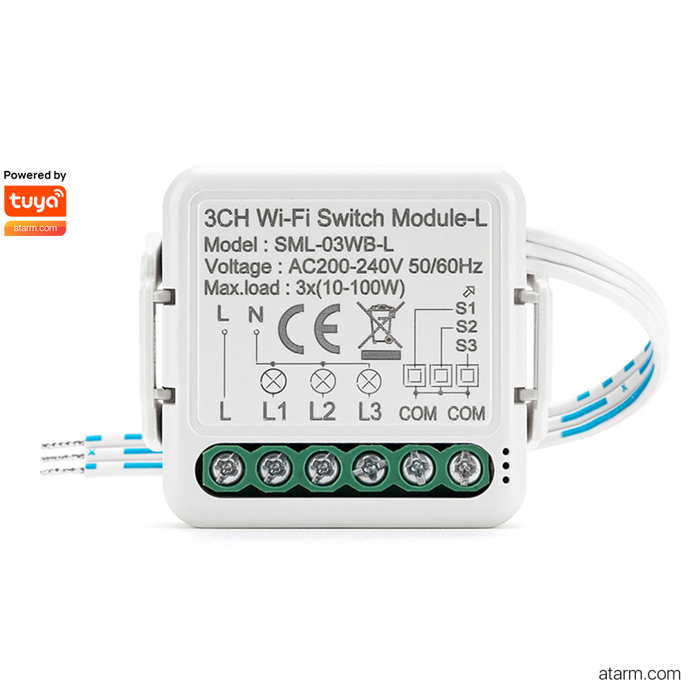 Module de commutation Wi-Fi 3 canaux sans neutre SML-03WB-L