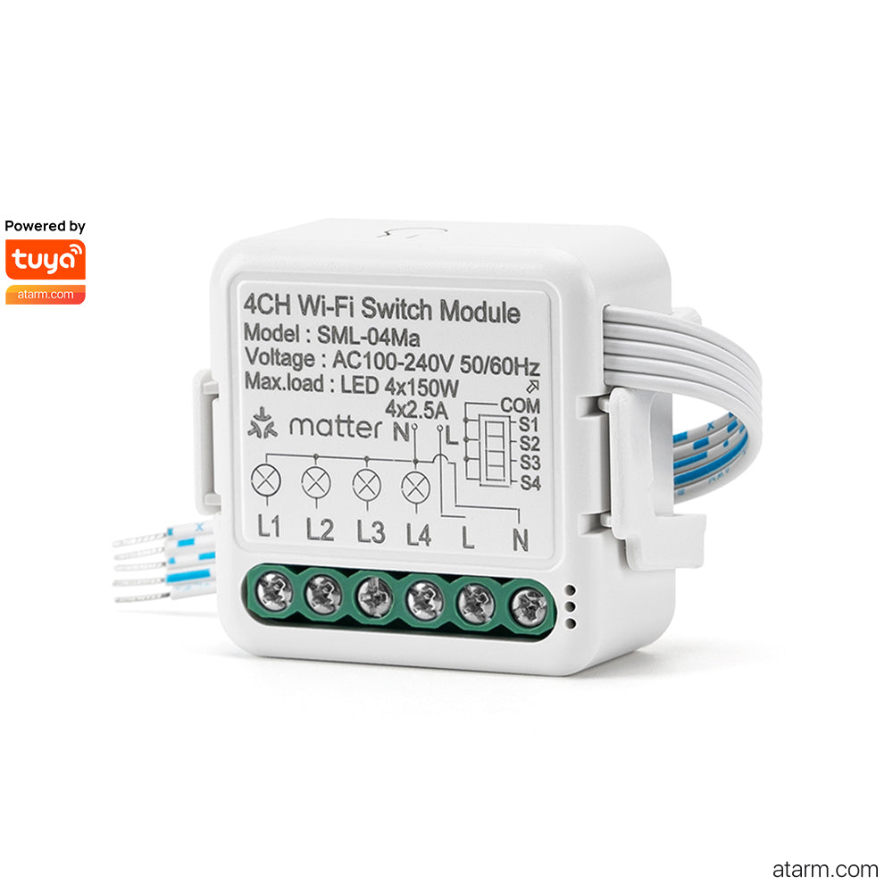 Module de commutateur Wi-Fi Matter 4 canaux SML-04Ma
