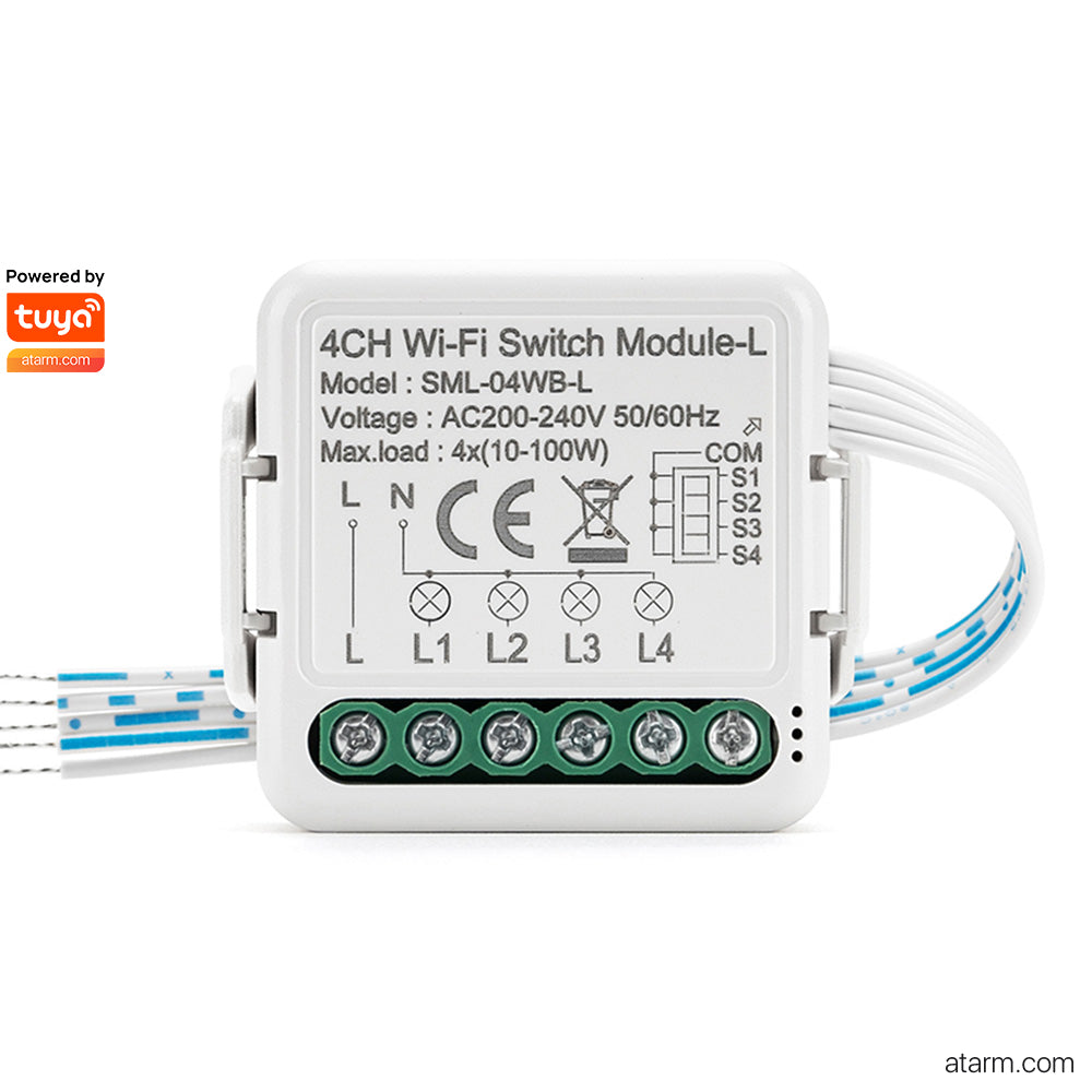 Module interrupteur SML-04WB-L 4 canaux Wi-Fi sans neutre