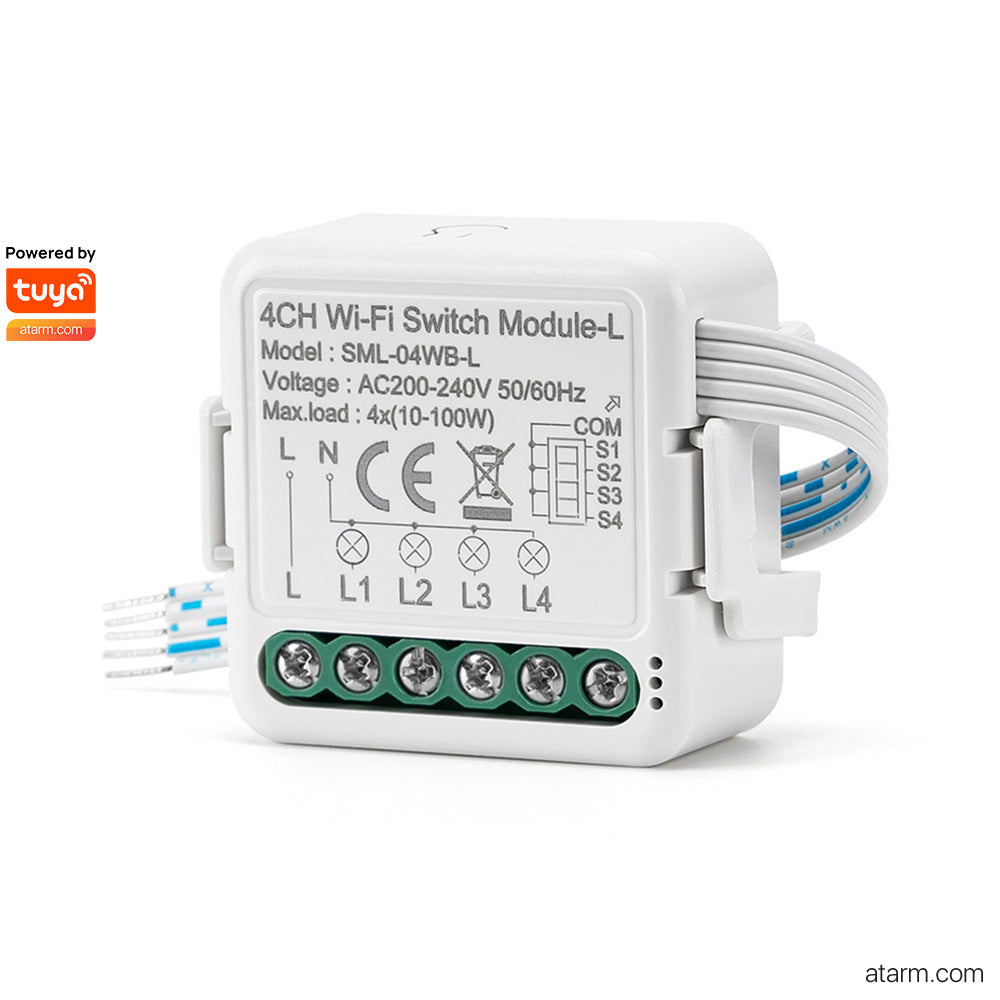 Module interrupteur SML-04WB-L 4 canaux Wi-Fi sans neutre